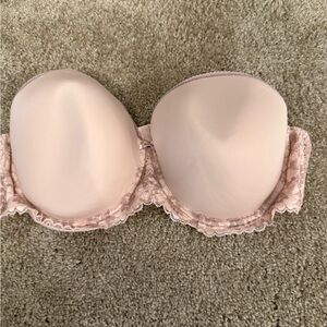 (2/$25) Adore Me Blush Lace Strapless Bra